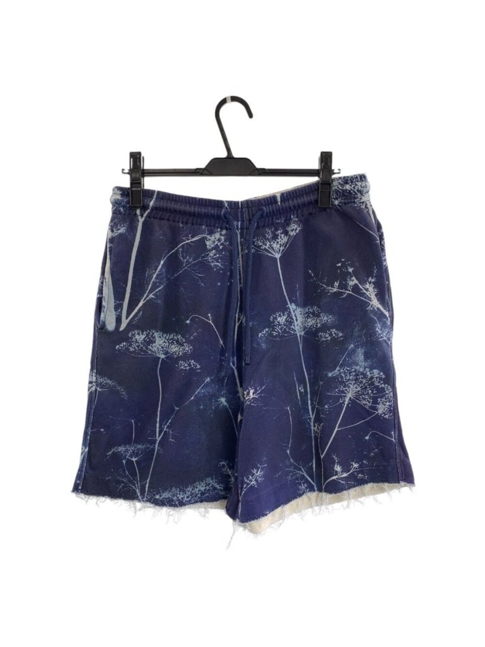 Loewe Anagram Logo M Blue Cotton Pile Shorts